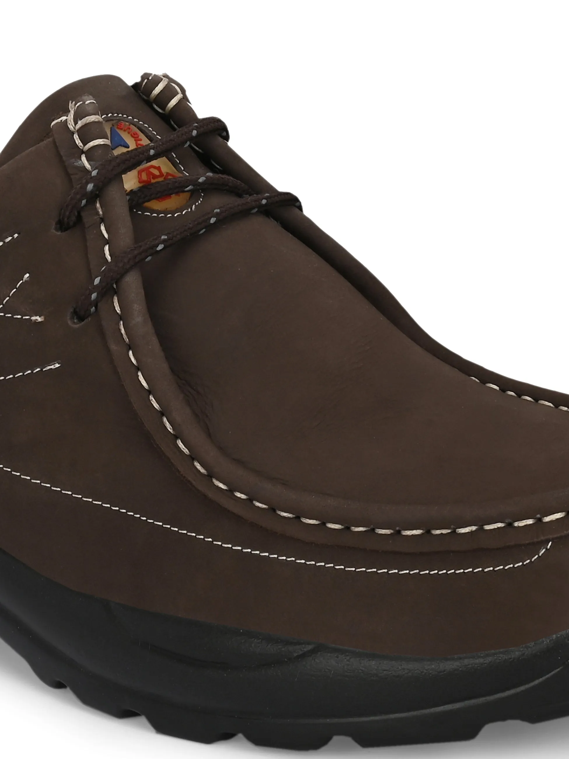 HITZ2651 Chaussures décontractées en cuir marron pour homme à lacets
