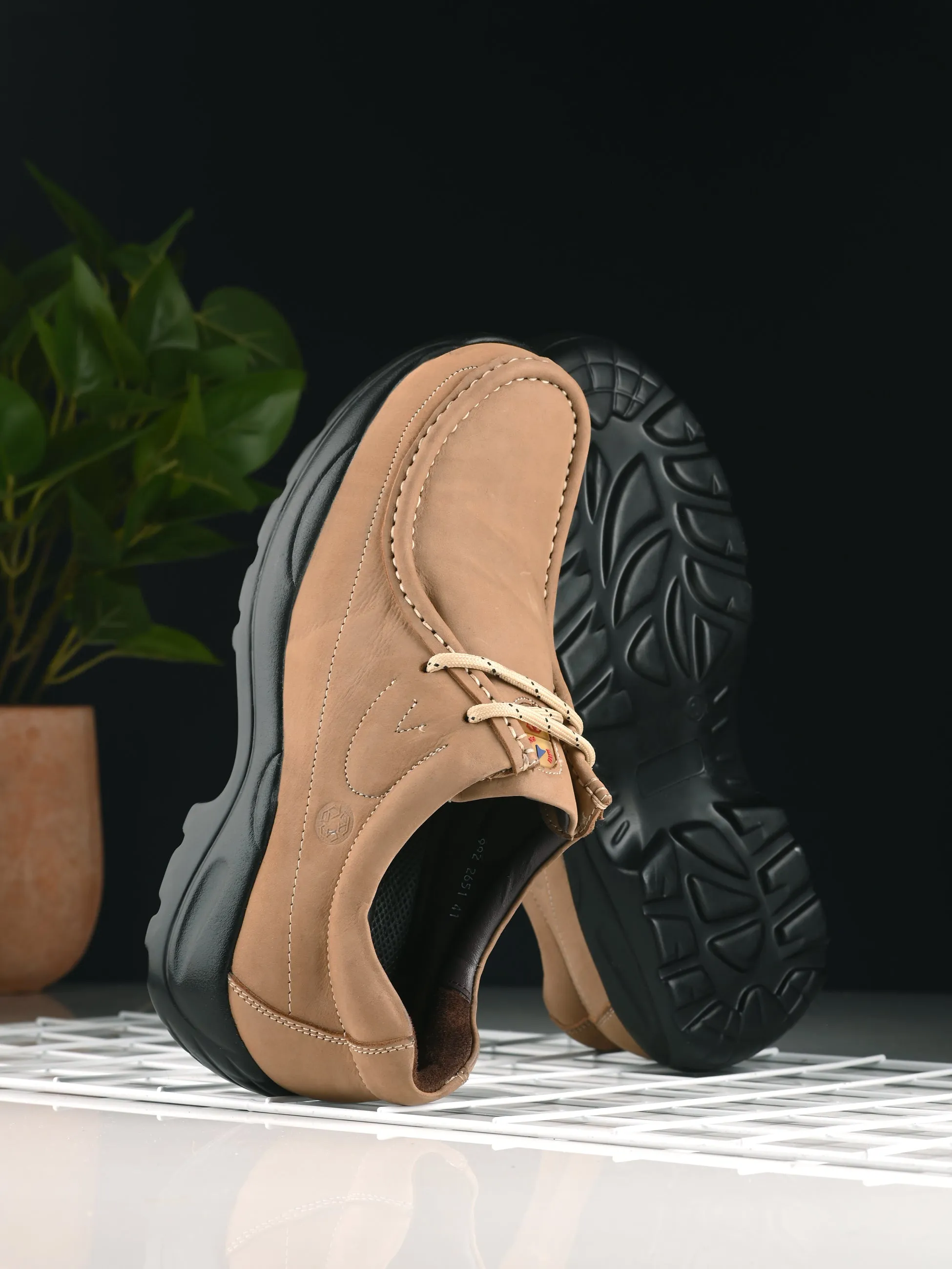 Chaussures décontractées à lacets en cuir Cheeku pour hommes HITZ2651