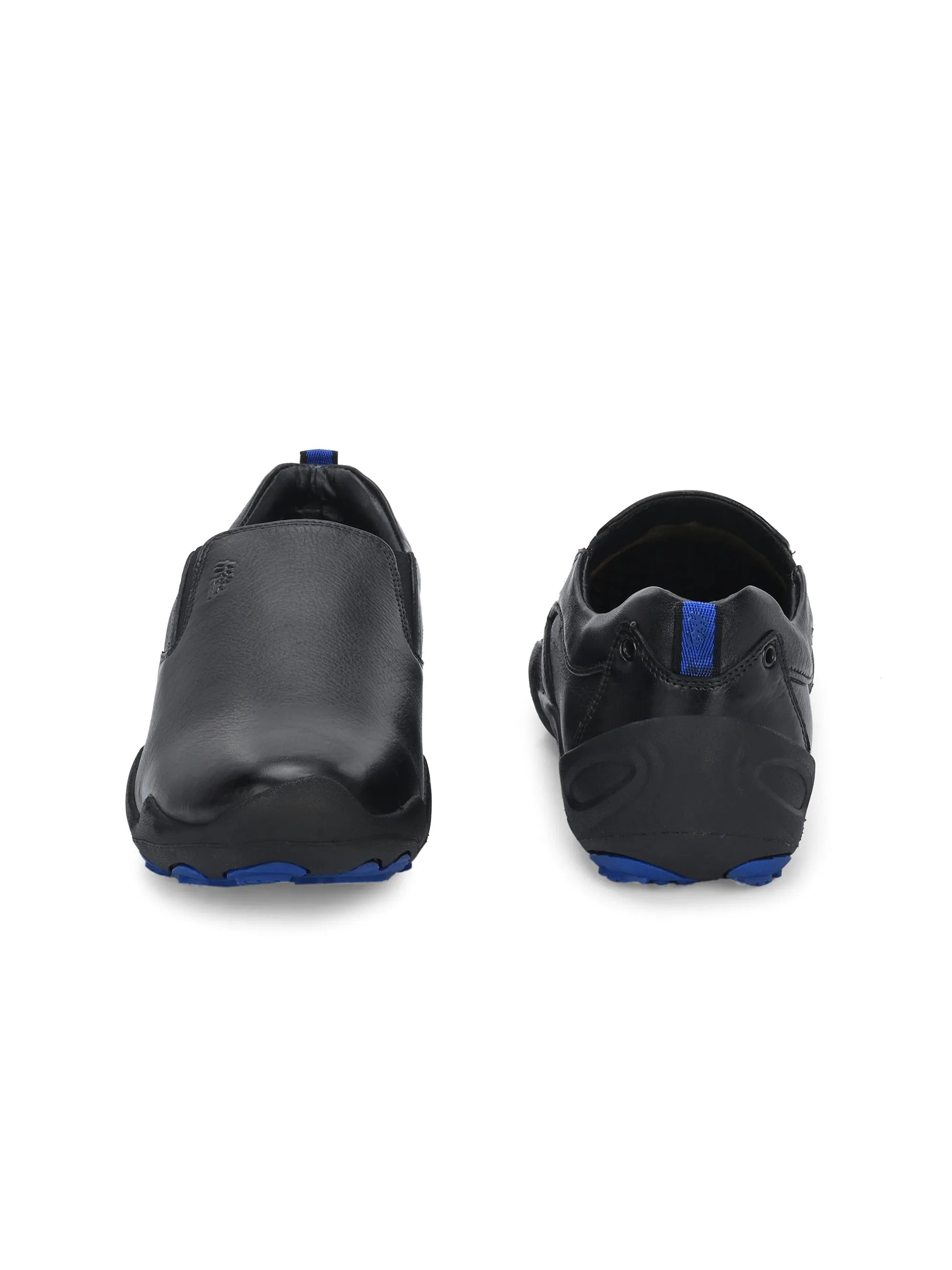 Chaussures en cuir noir pour hommes HITZS_55
