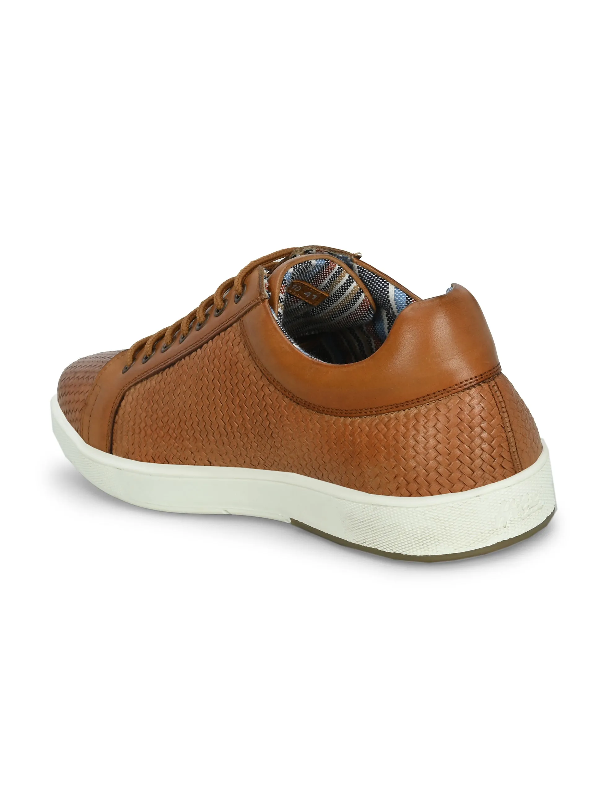 HITZSN_10 - Basket à lacets en cuir brun pour homme