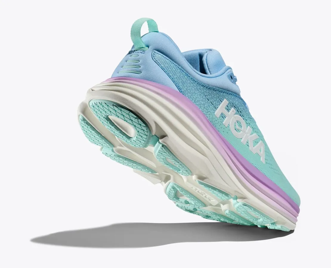 Hoka Femmes Bondi 8 - Bleu Aéré/Océan Ensoleillé (1127952-ABSO) Chaussures Hoka