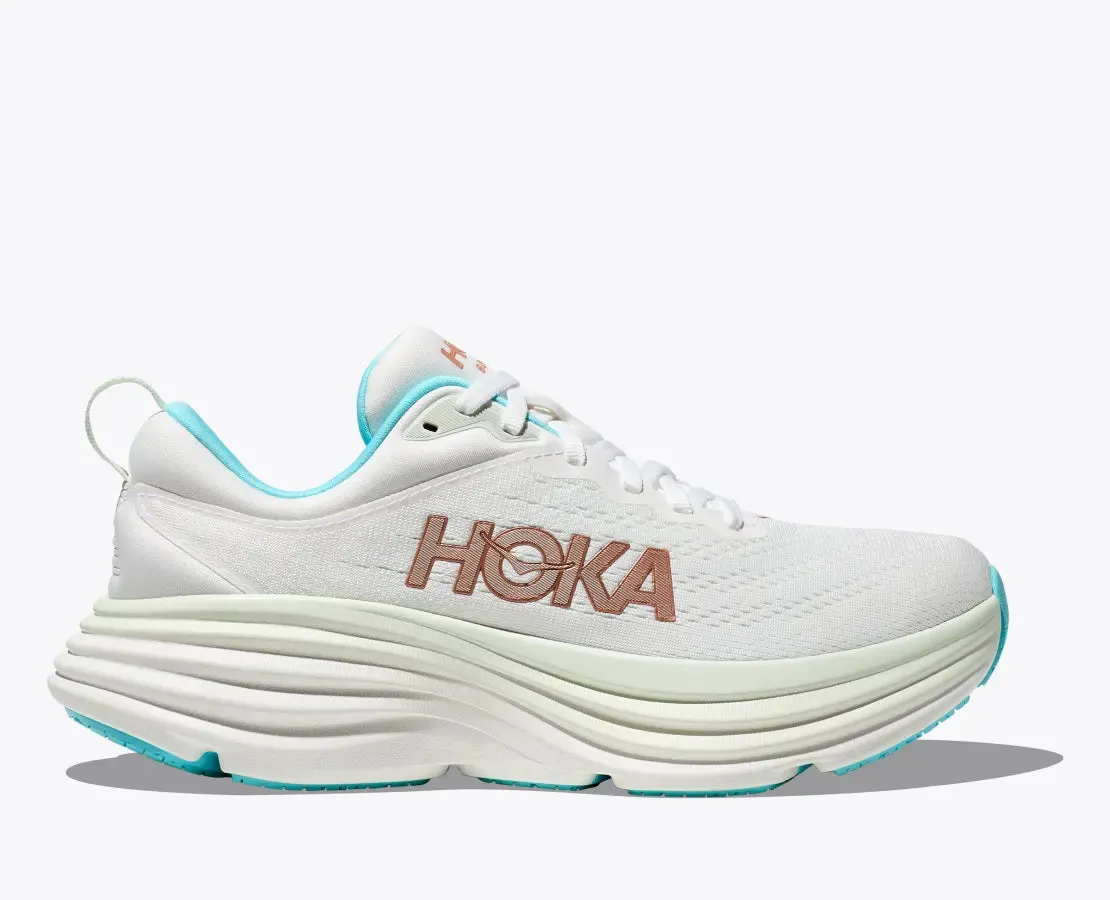 Hoka Femmes Bondi 8 - Givre/Or Rose (1127952-FTRS) Chaussures Hoka