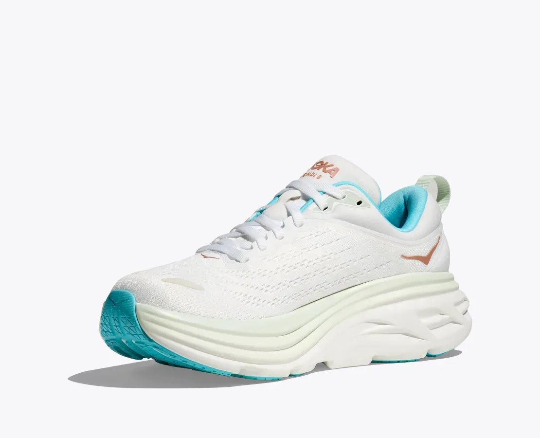 Hoka Femmes Bondi 8 - Givre/Or Rose (1127952-FTRS) Chaussures Hoka