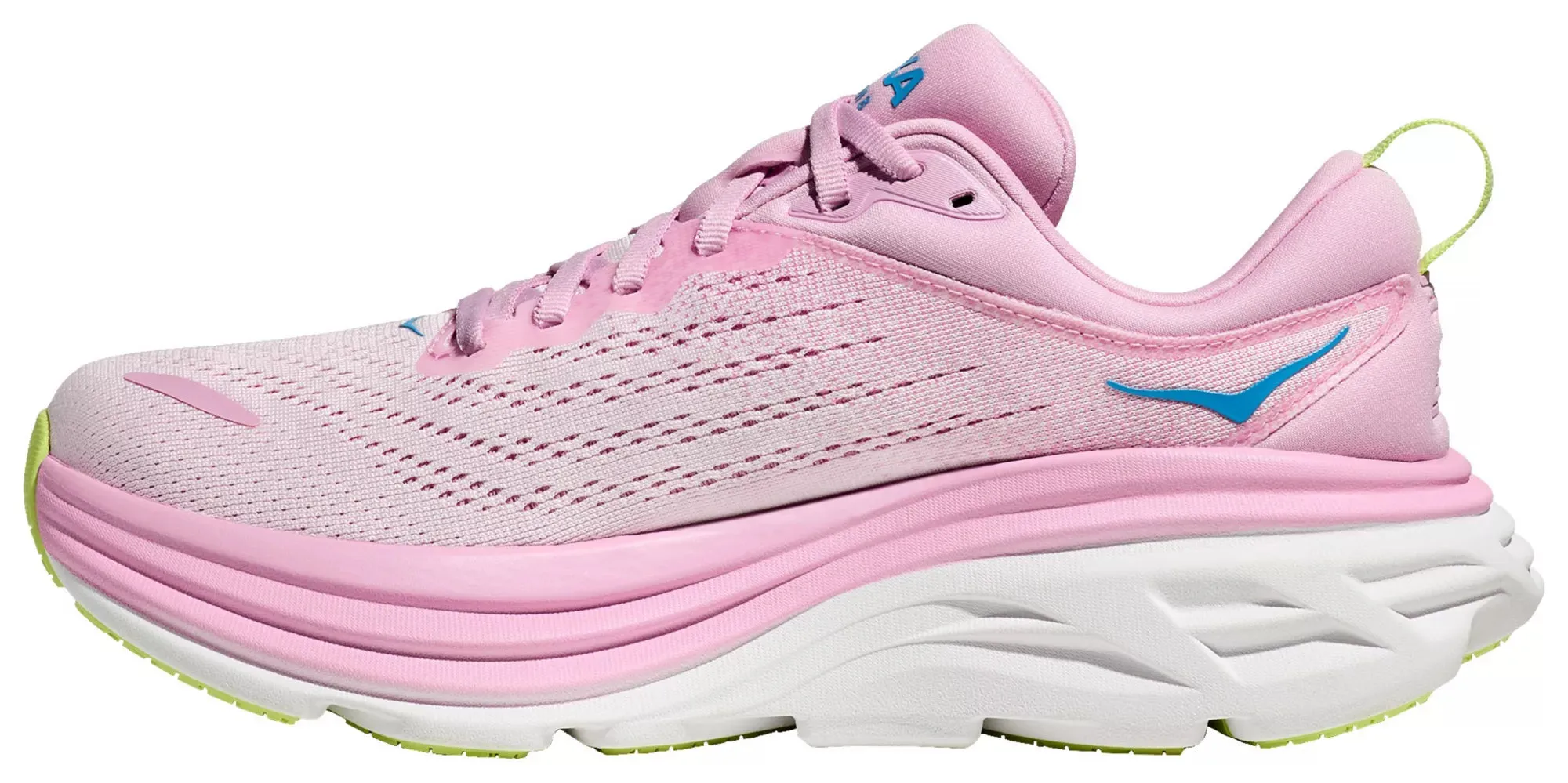 Hoka Femmes Bondi 8 - Rose Crépuscule/Waterpark (1127952-PTWL) Chaussures Hoka