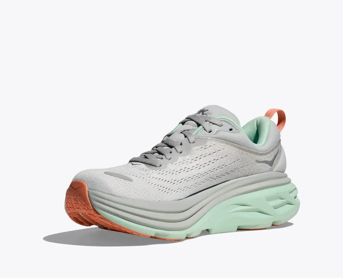 Hoka Femmes Bondi 8 - Poussière d'étoile/Brise Aqua (1127952-SQB) Chaussures Hoka