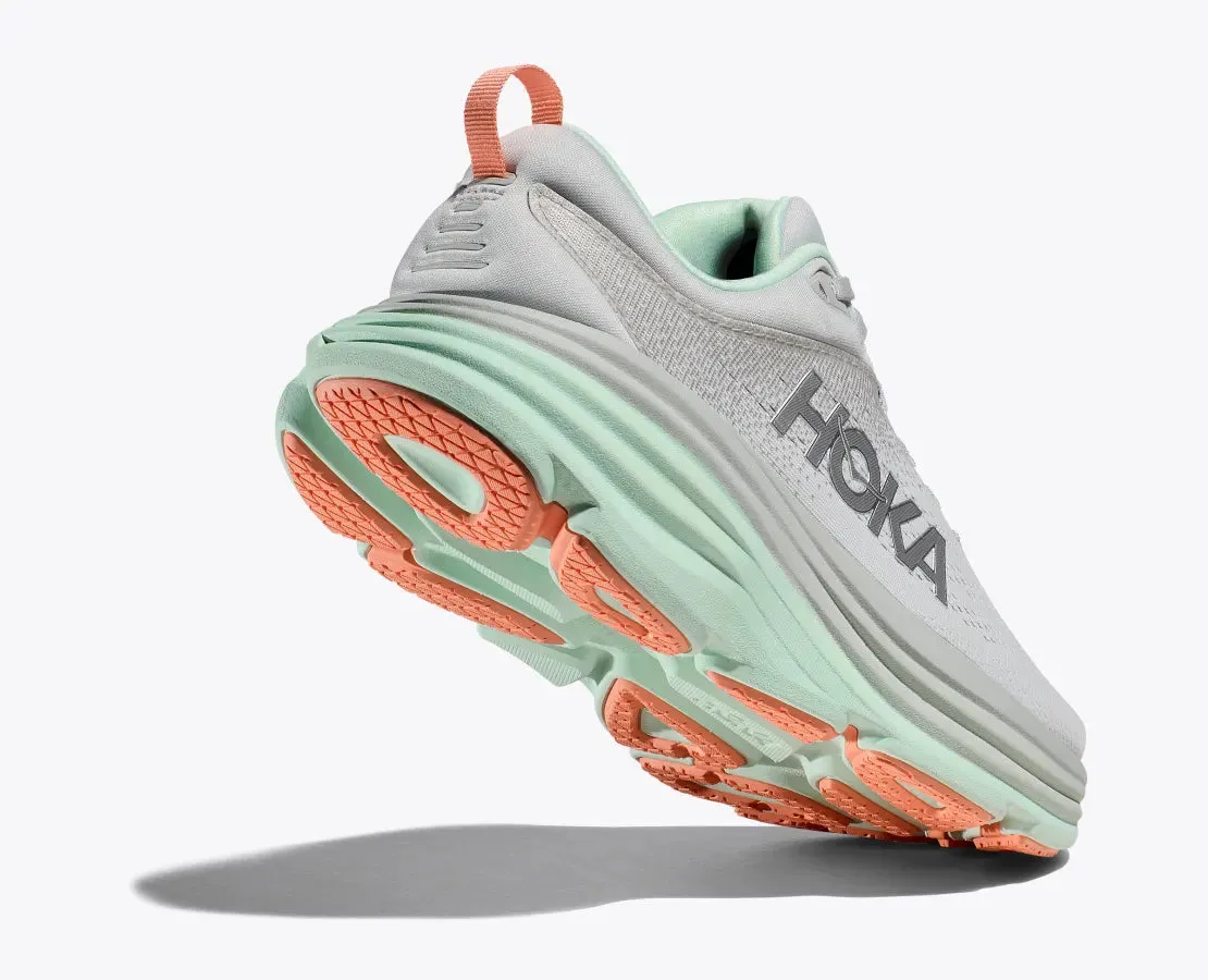 Hoka Femmes Bondi 8 - Poussière d'étoile/Brise Aqua (1127952-SQB) Chaussures Hoka