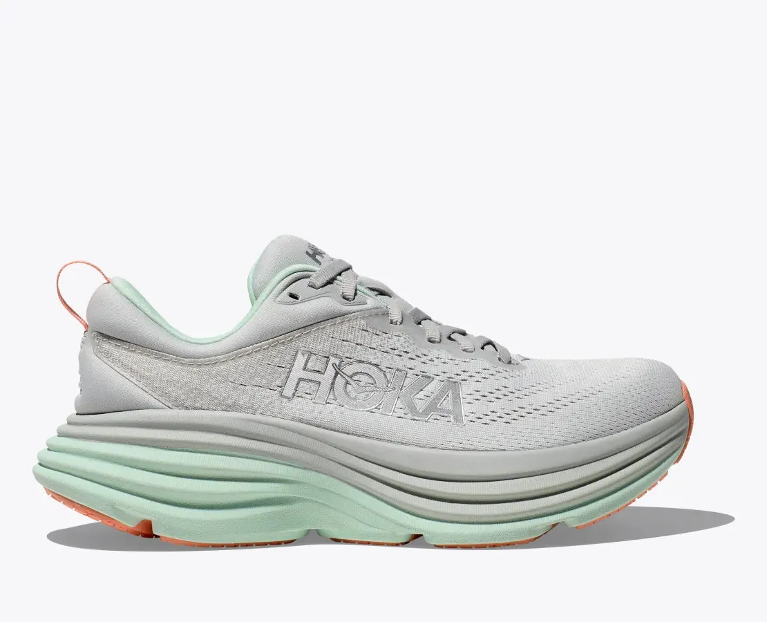 Hoka Femmes Bondi 8 - Poussière d'étoile/Brise Aqua (1127952-SQB) Chaussures Hoka