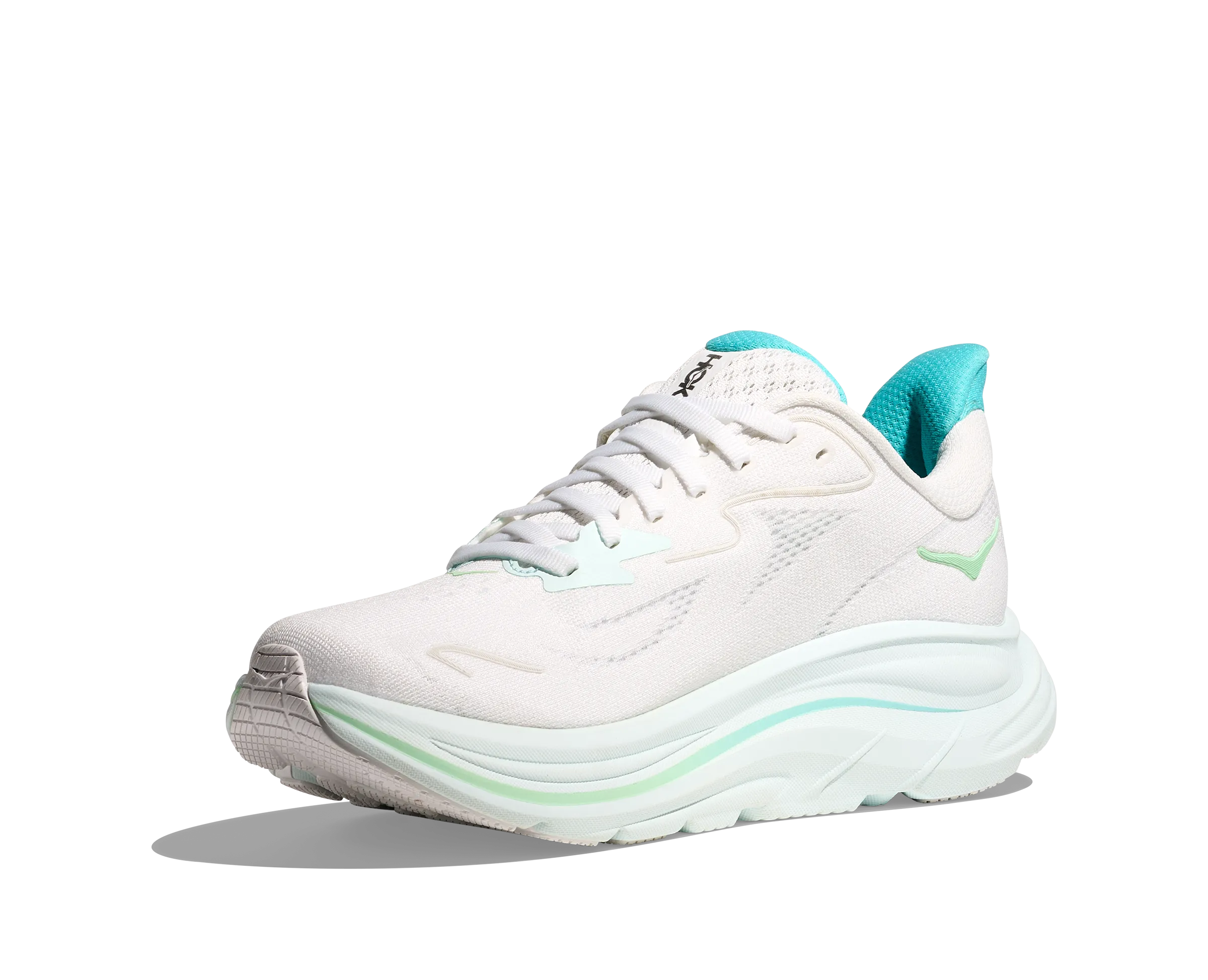 Hoka Femmes Clifton 10 - Blanc/Bleu Ciel (1162031-WTCL) Chaussures Hoka