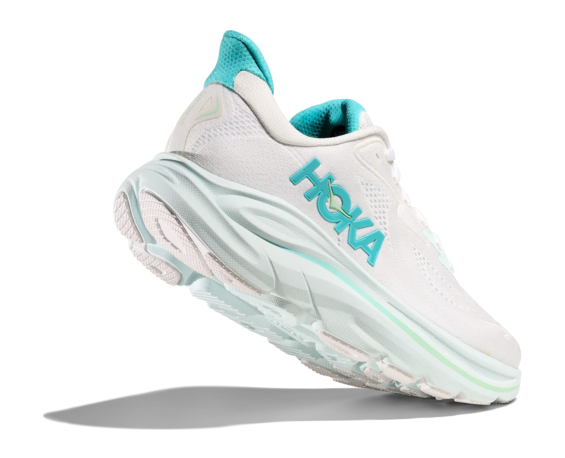 Hoka Femmes Clifton 10 - Blanc/Bleu Ciel (1162031-WTCL) Chaussures Hoka