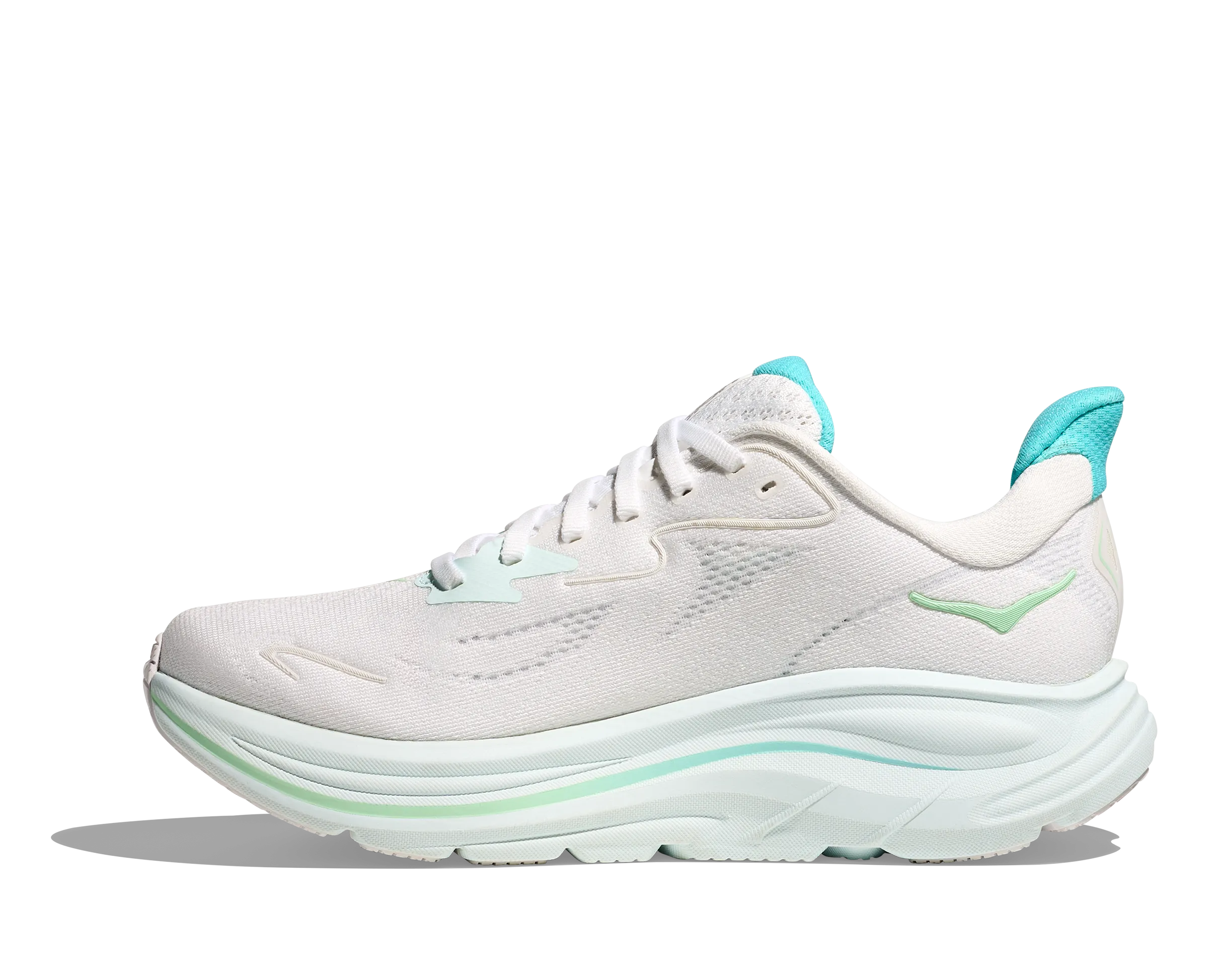 Hoka Femmes Clifton 10 - Blanc/Bleu Ciel (1162031-WTCL) Chaussures Hoka