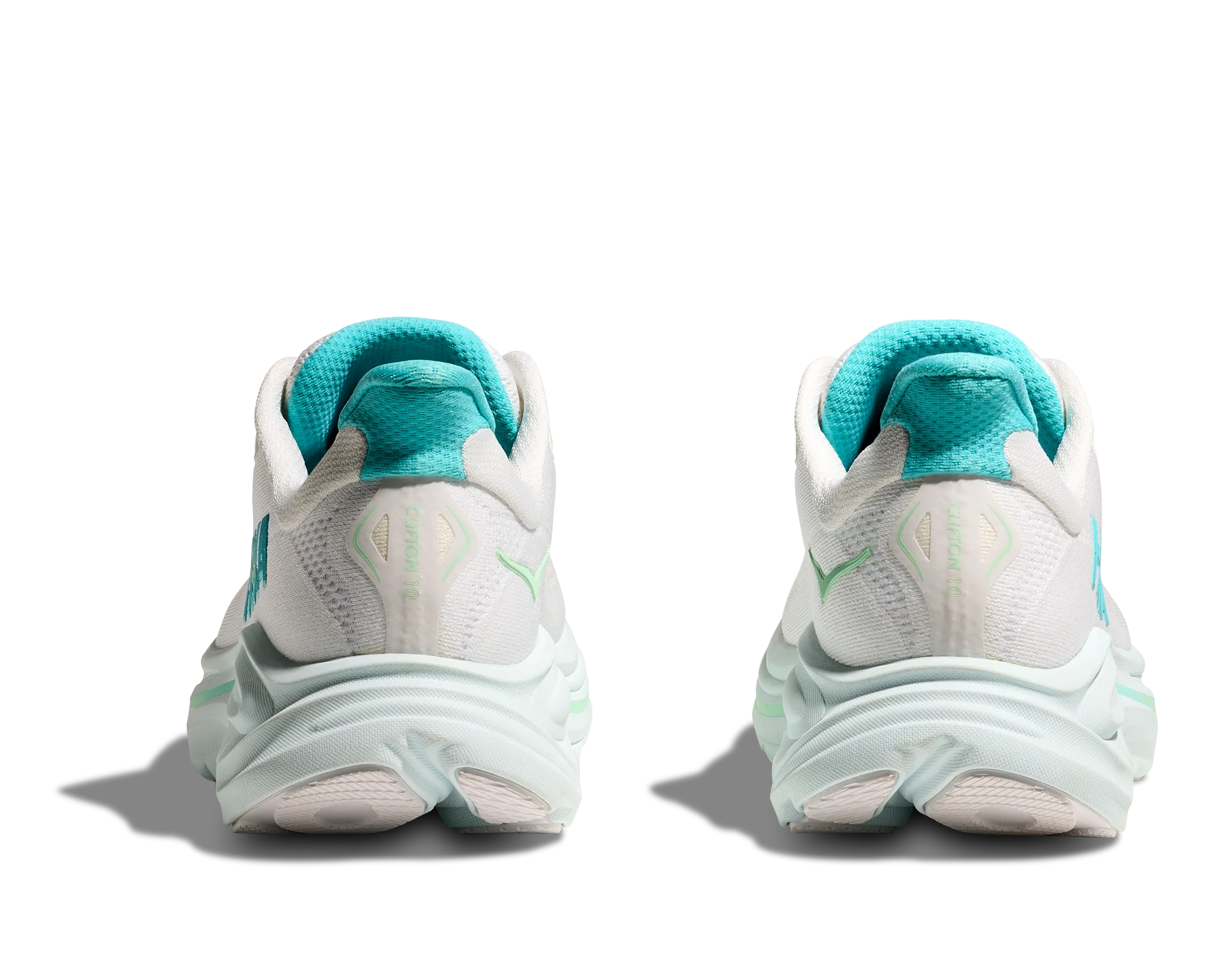 Hoka Femmes Clifton 10 - Blanc/Bleu Ciel (1162031-WTCL) Chaussures Hoka