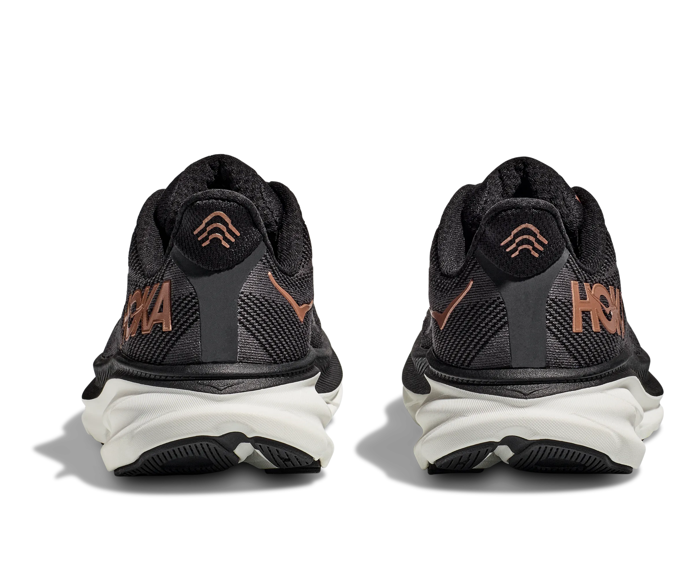 Hoka Femmes Clifton 9 - Noir/Or Rose (1127896-BRGL) Chaussures Hoka