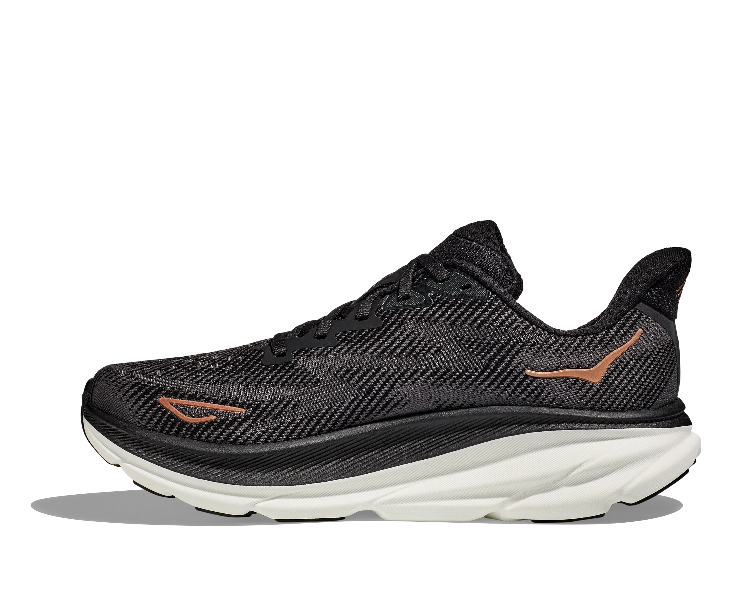 Hoka Femmes Clifton 9 - Noir/Or Rose (1127896-BRGL) Chaussures Hoka