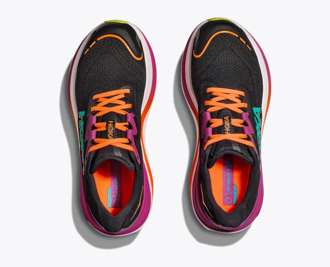 Hoka Femmes Skyward X - Noir/Aqua Électrique (1147912-BCQ) Chaussures Hoka