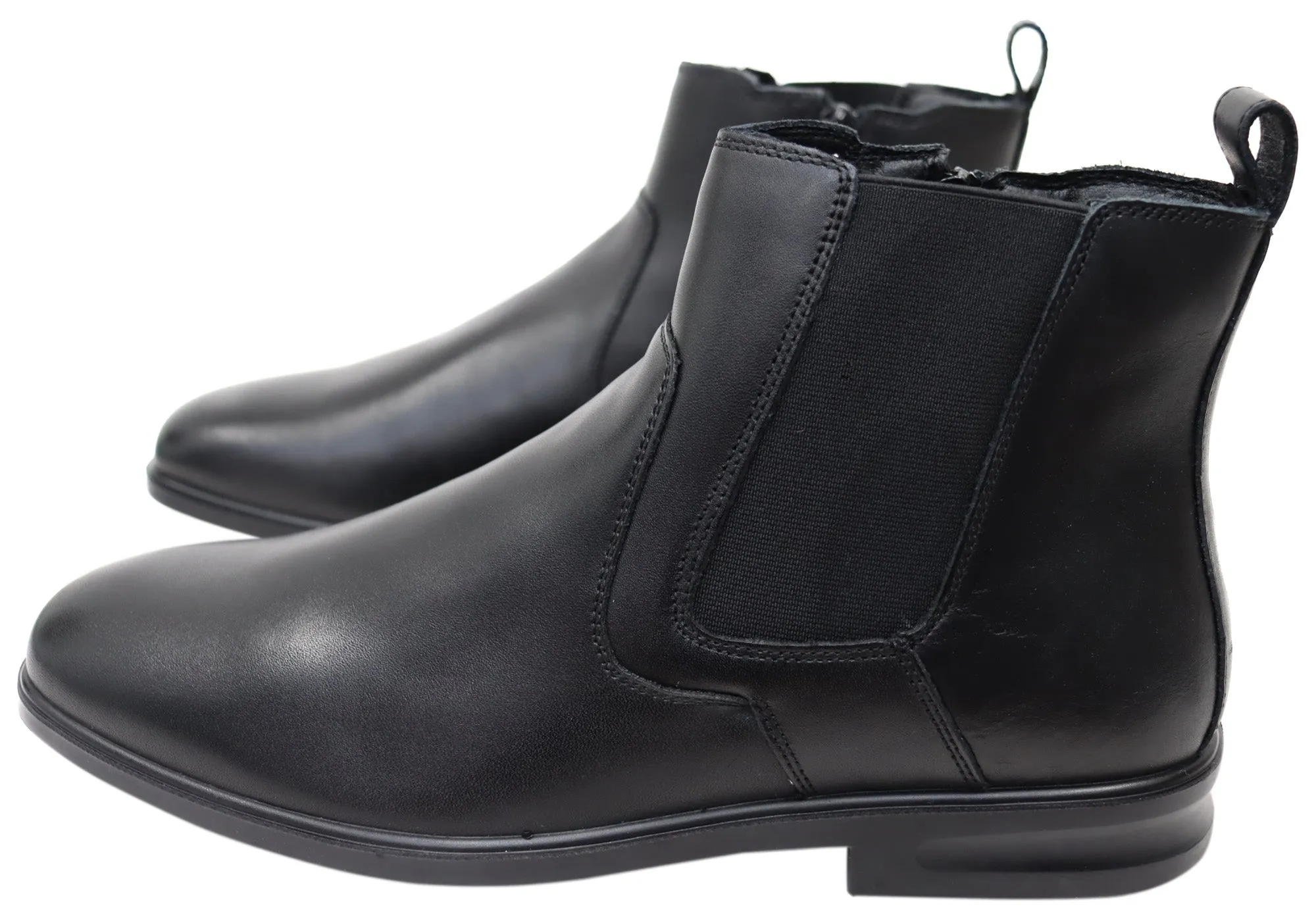 Chaussures Hush Puppies Eastwood pour Hommes - Bottes en Cuir Confortables à Largeur Extra