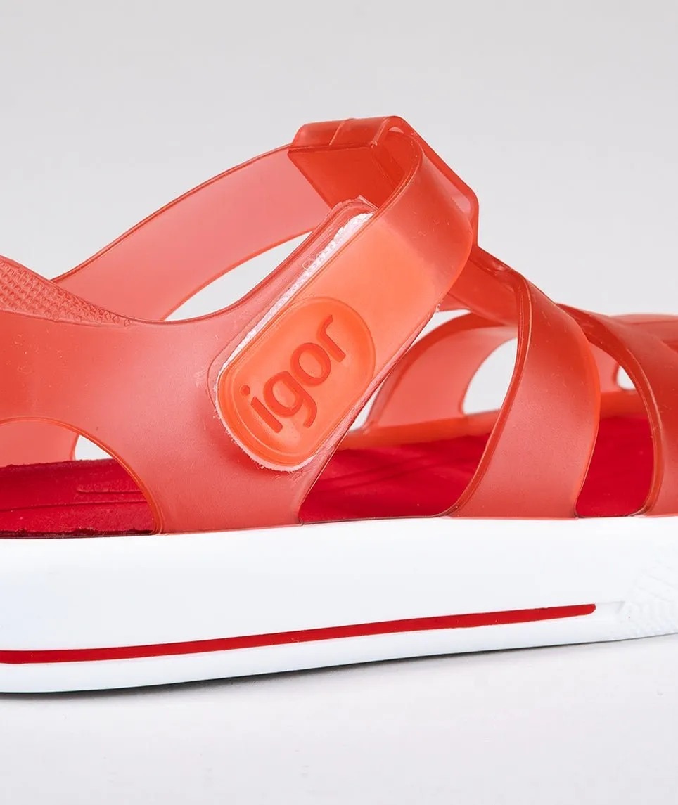 Igor : Sandales en gelée Star Kids - Rouge