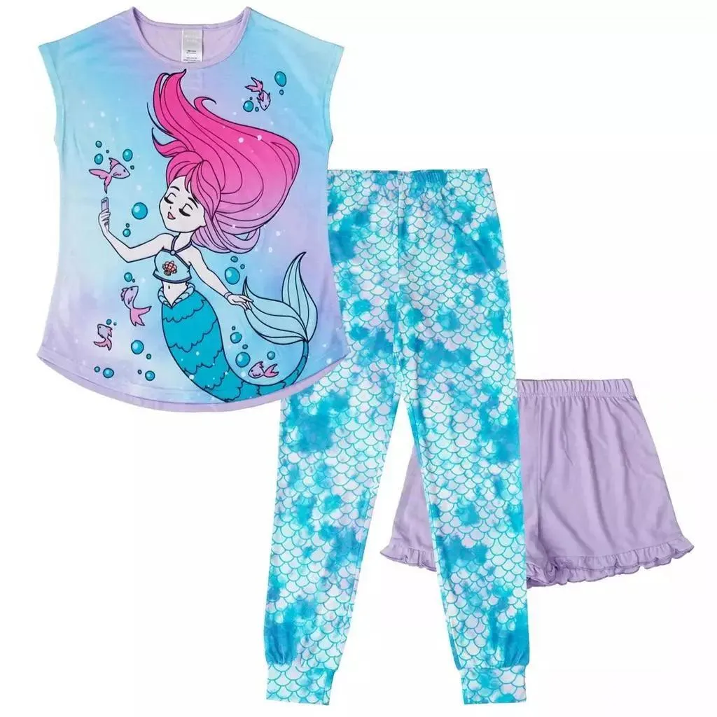 Pyjamas Sirène pour Filles Jellifish Kids - 3 pièces (4 à 14 ans) Babykids Jellifish Kids