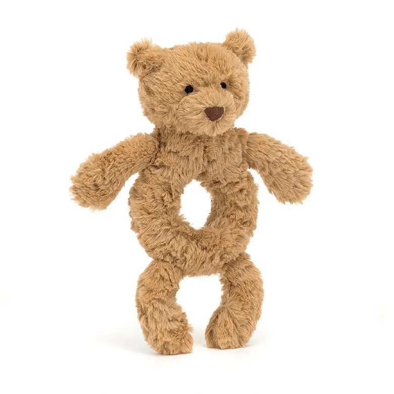 Jellycat hochet anneau ours Bartholomew