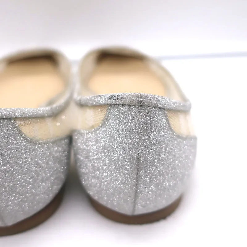 Jimmy Choo Love Escarpins à bouts pointus en tulle pailleté argenté taille 39