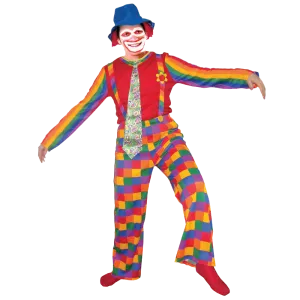 Jolly Laughing Clown Costume - Adults Babykids_Dress-Up-America