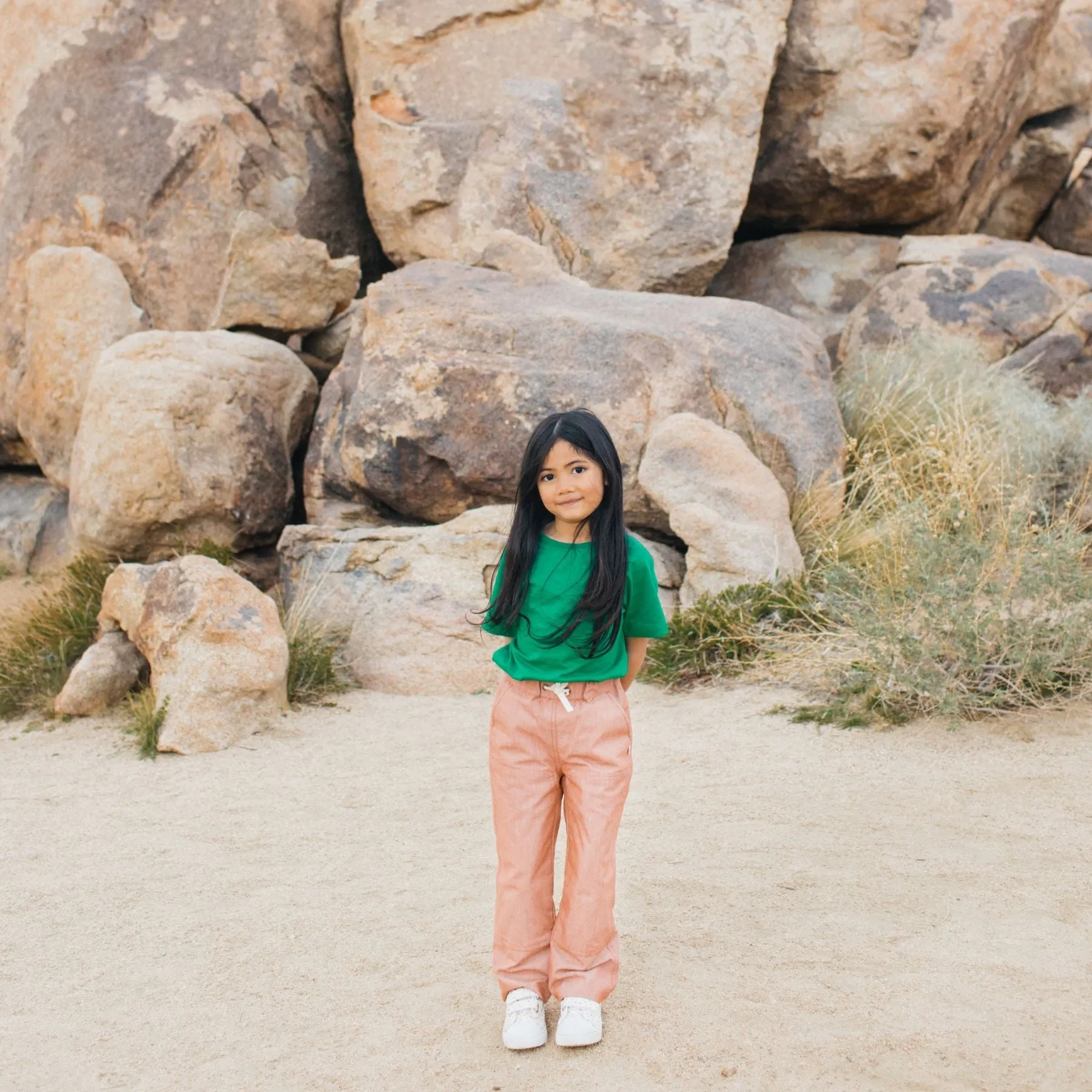 Jules Pants - Chambray Orange Babykids_Jackalo