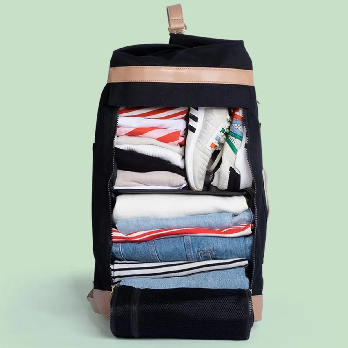 KAOS Ransel Sac de Week-end - Noir Classique