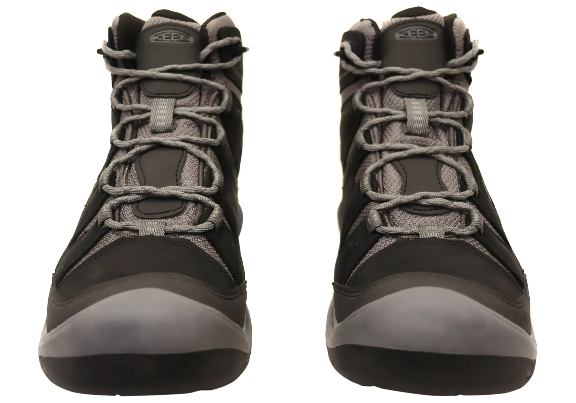 Chaussures de randonnée imperméables Keen Circadia Mid pour hommes en cuir à large ajustement