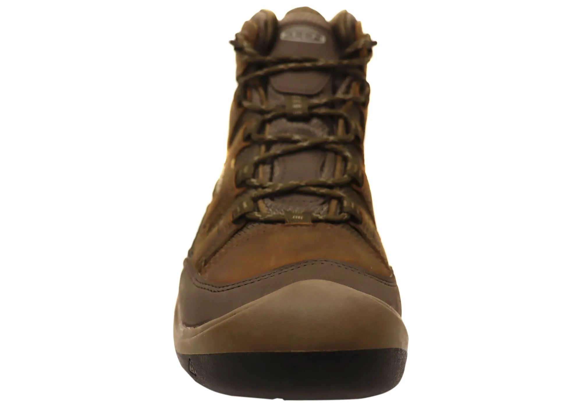 Chaussures de randonnée imperméables Keen Circadia Mid pour hommes en cuir à large ajustement