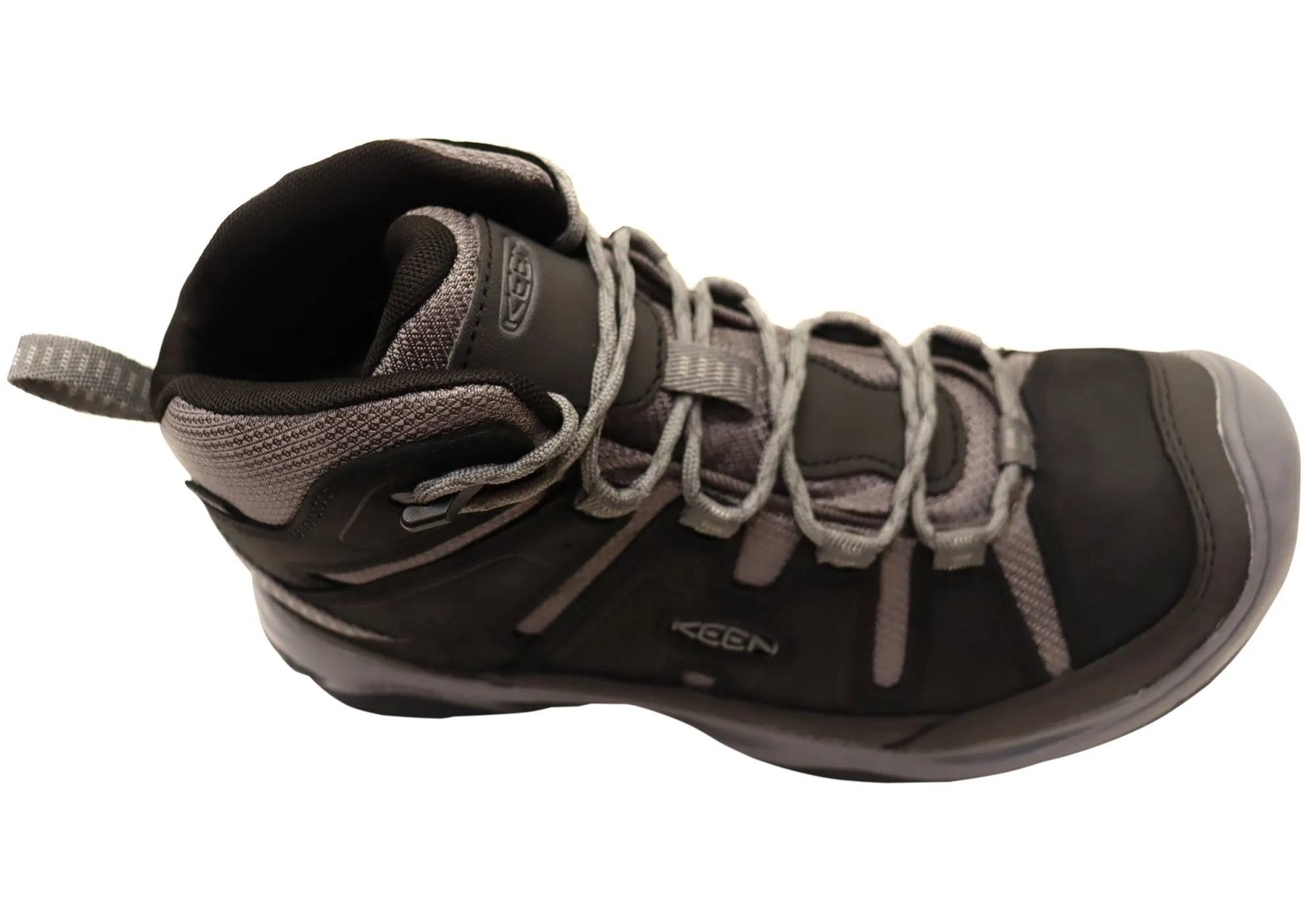 Chaussures de randonnée imperméables Keen Circadia Mid pour hommes en cuir à large ajustement