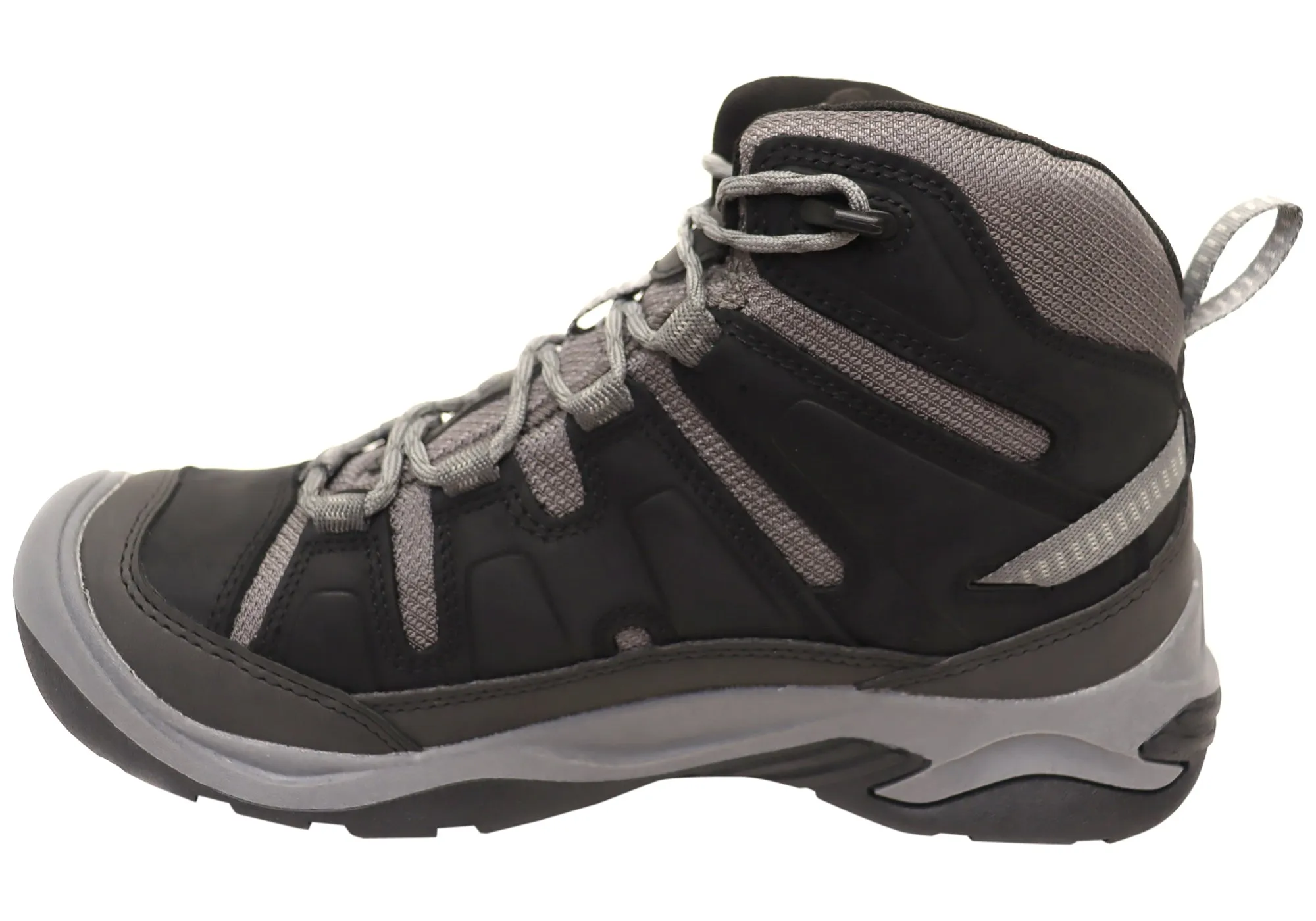 Chaussures de randonnée imperméables Keen Circadia Mid pour hommes en cuir à large ajustement