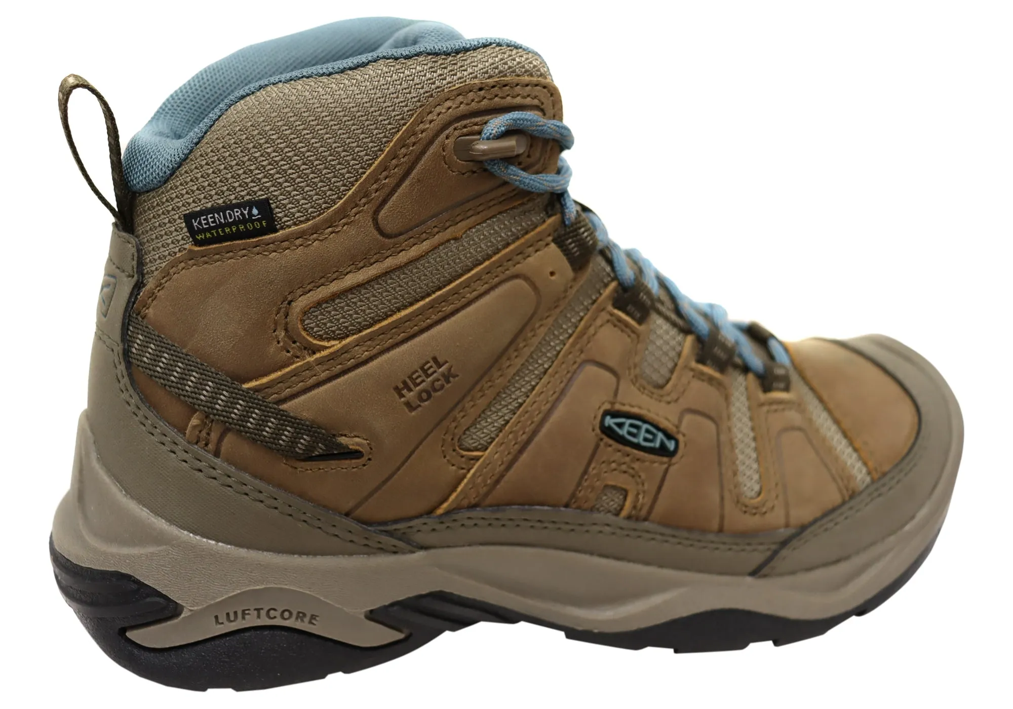 Bottes de randonnée imperméables larges pour femmes Keen Circadia Mid en cuir