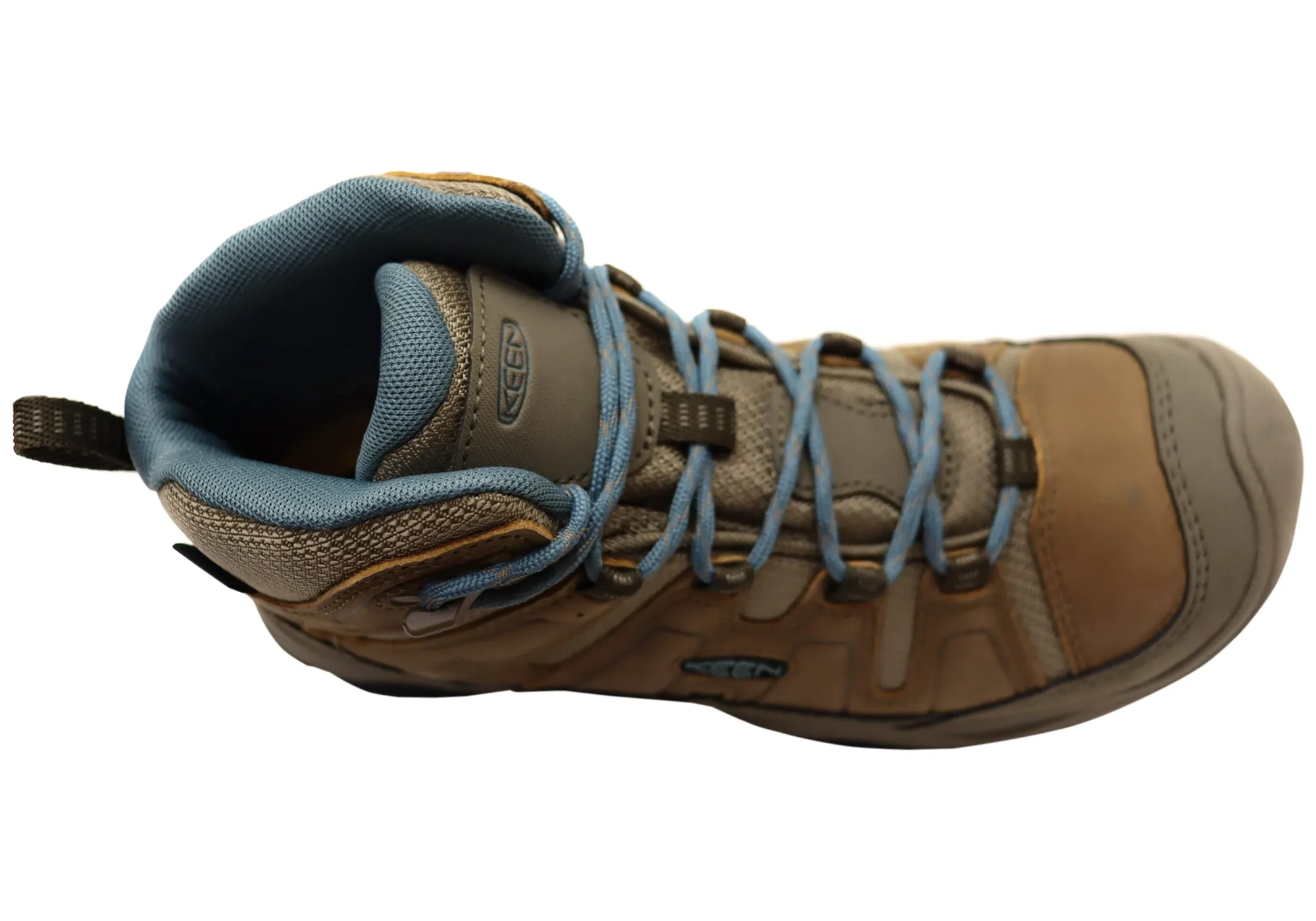 Bottes de randonnée imperméables larges pour femmes Keen Circadia Mid en cuir