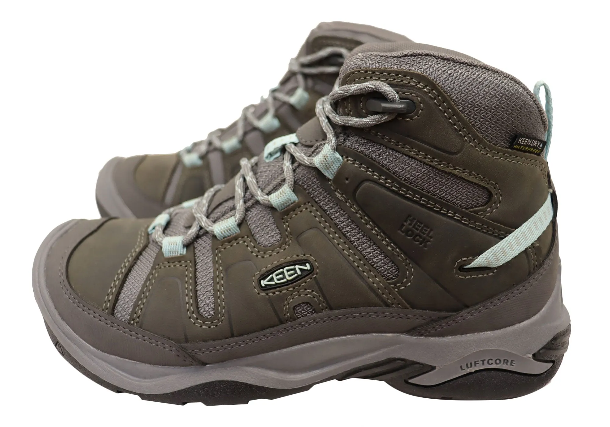 Bottes de randonnée imperméables larges pour femmes Keen Circadia Mid en cuir