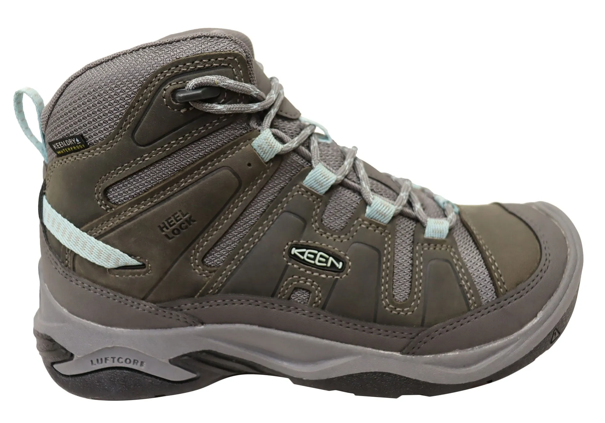 Bottes de randonnée imperméables larges pour femmes Keen Circadia Mid en cuir