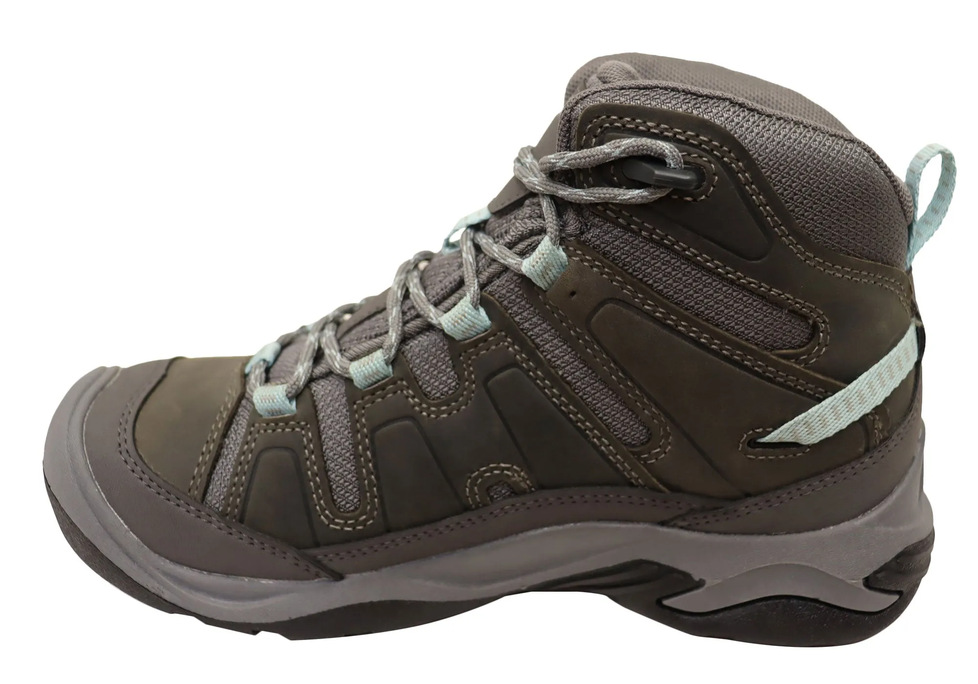 Bottes de randonnée imperméables larges pour femmes Keen Circadia Mid en cuir