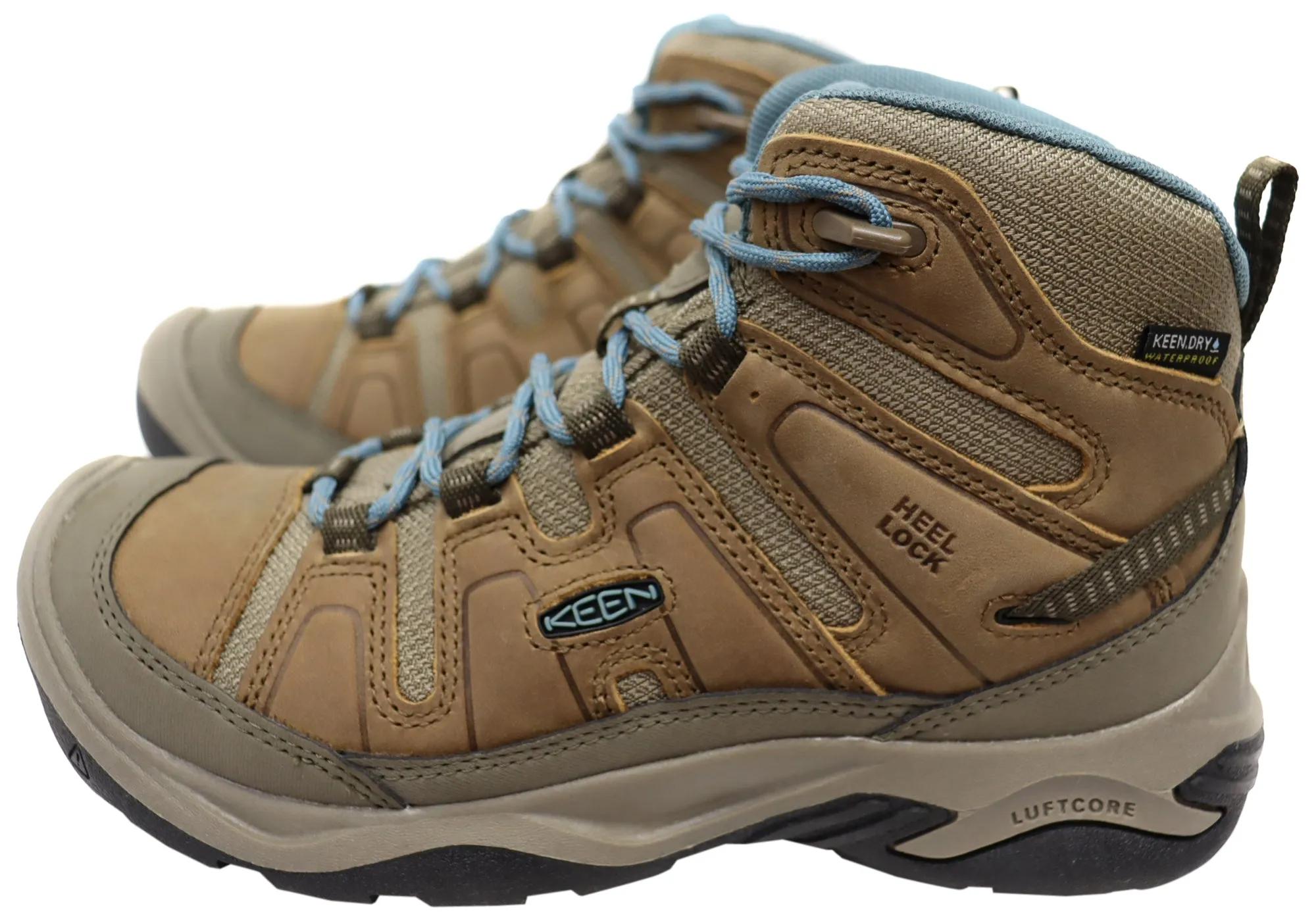 Bottes de randonnée imperméables larges pour femmes Keen Circadia Mid en cuir