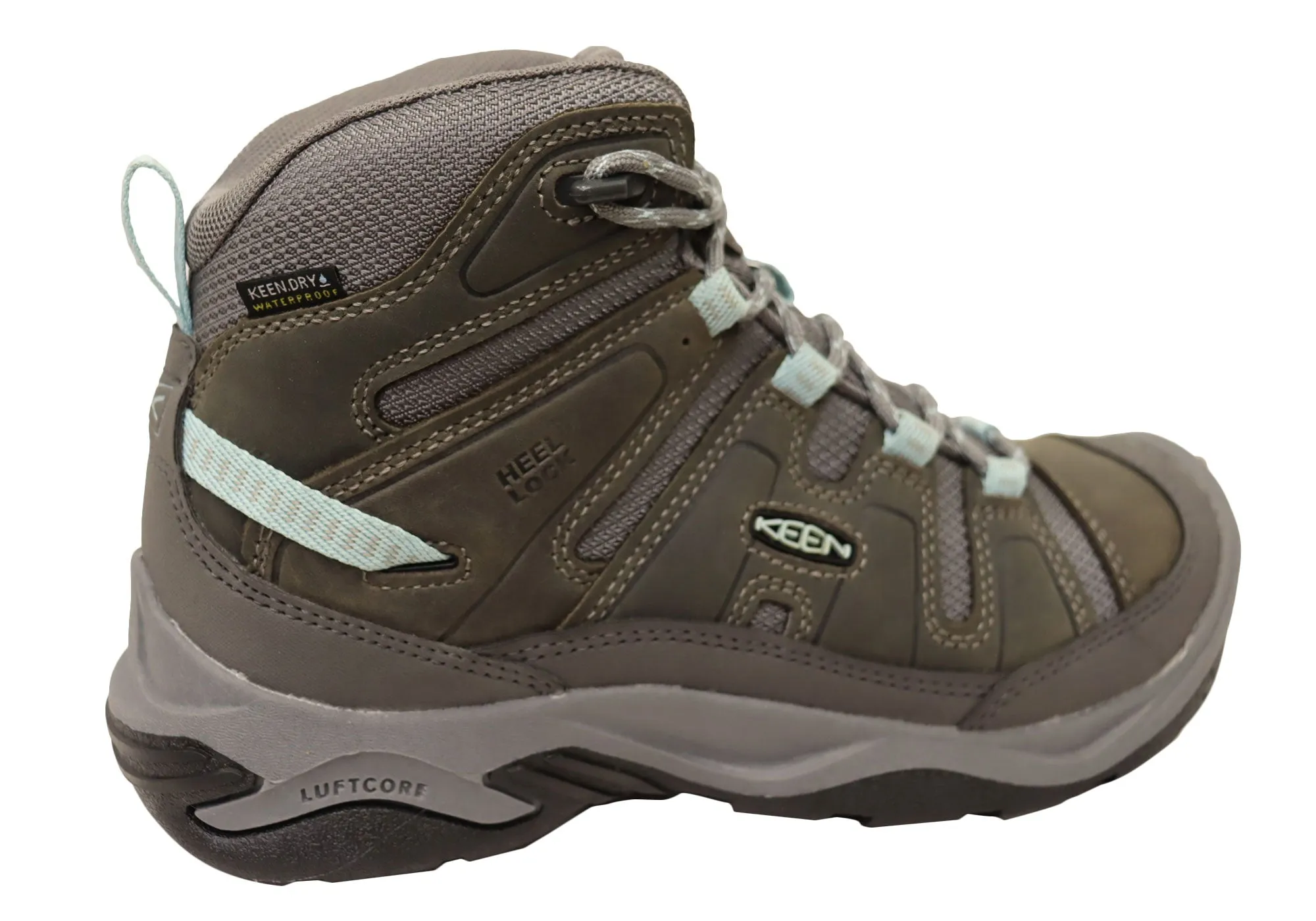 Bottes de randonnée imperméables larges pour femmes Keen Circadia Mid en cuir