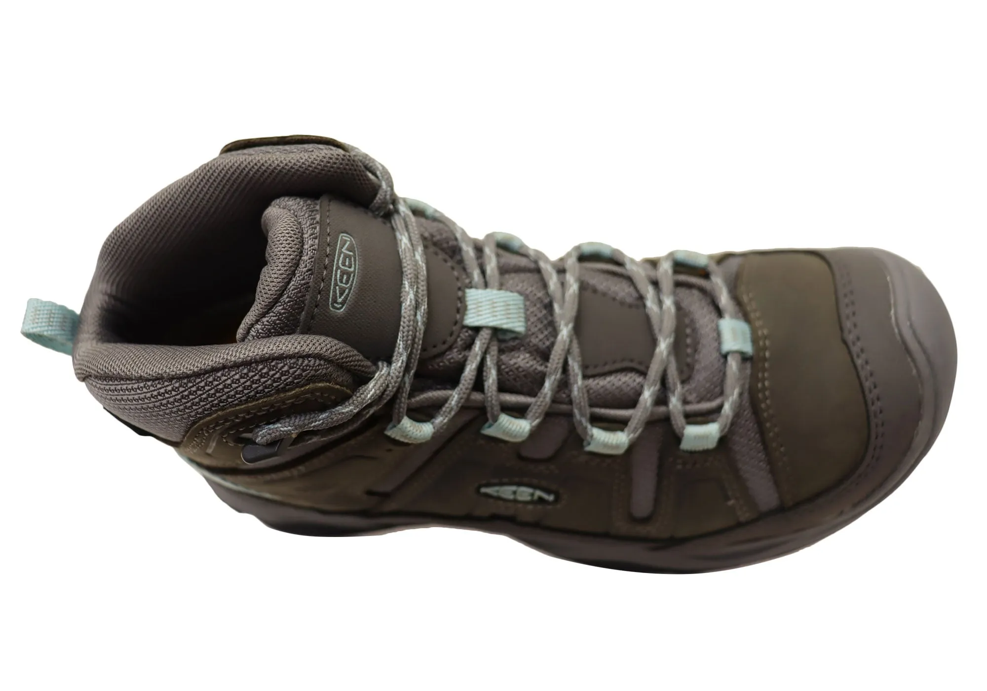 Bottes de randonnée imperméables larges pour femmes Keen Circadia Mid en cuir