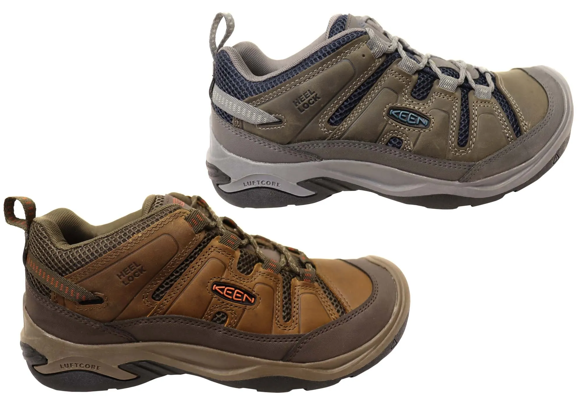 Chaussures de randonnée larges pour hommes en cuir Keen Circadia Vent