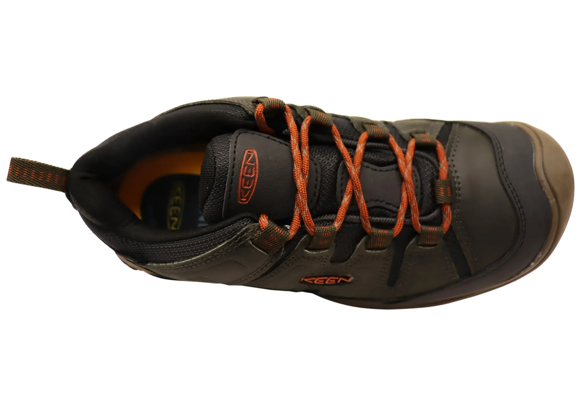 Chaussures de randonnée larges imperméables pour hommes en cuir Keen Circadia