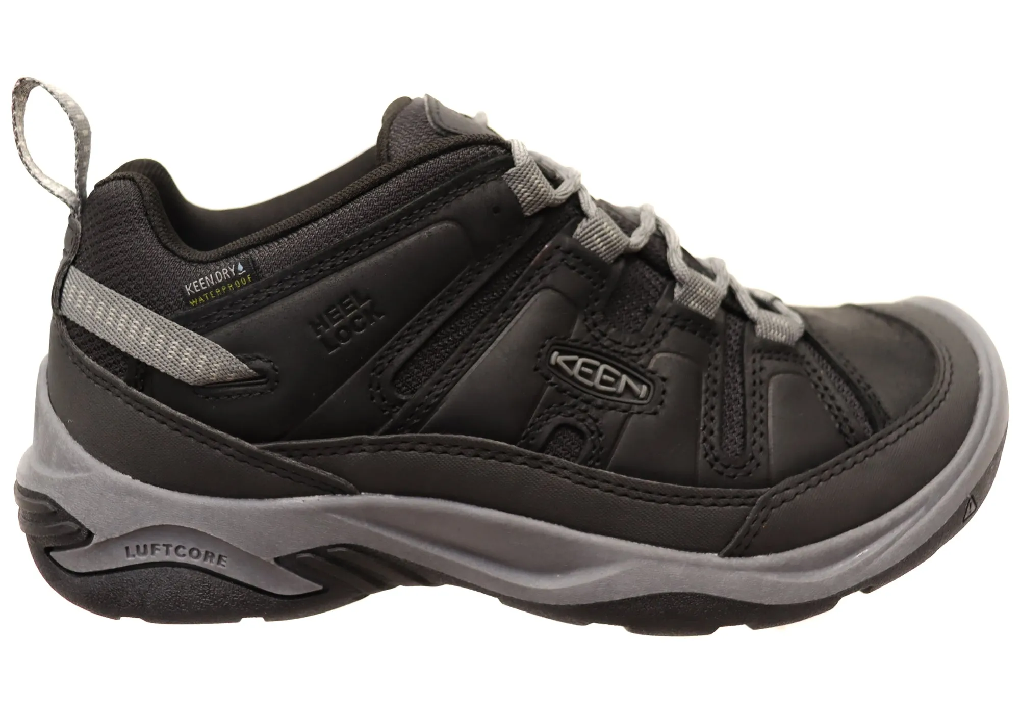 Chaussures de randonnée larges imperméables pour hommes en cuir Keen Circadia