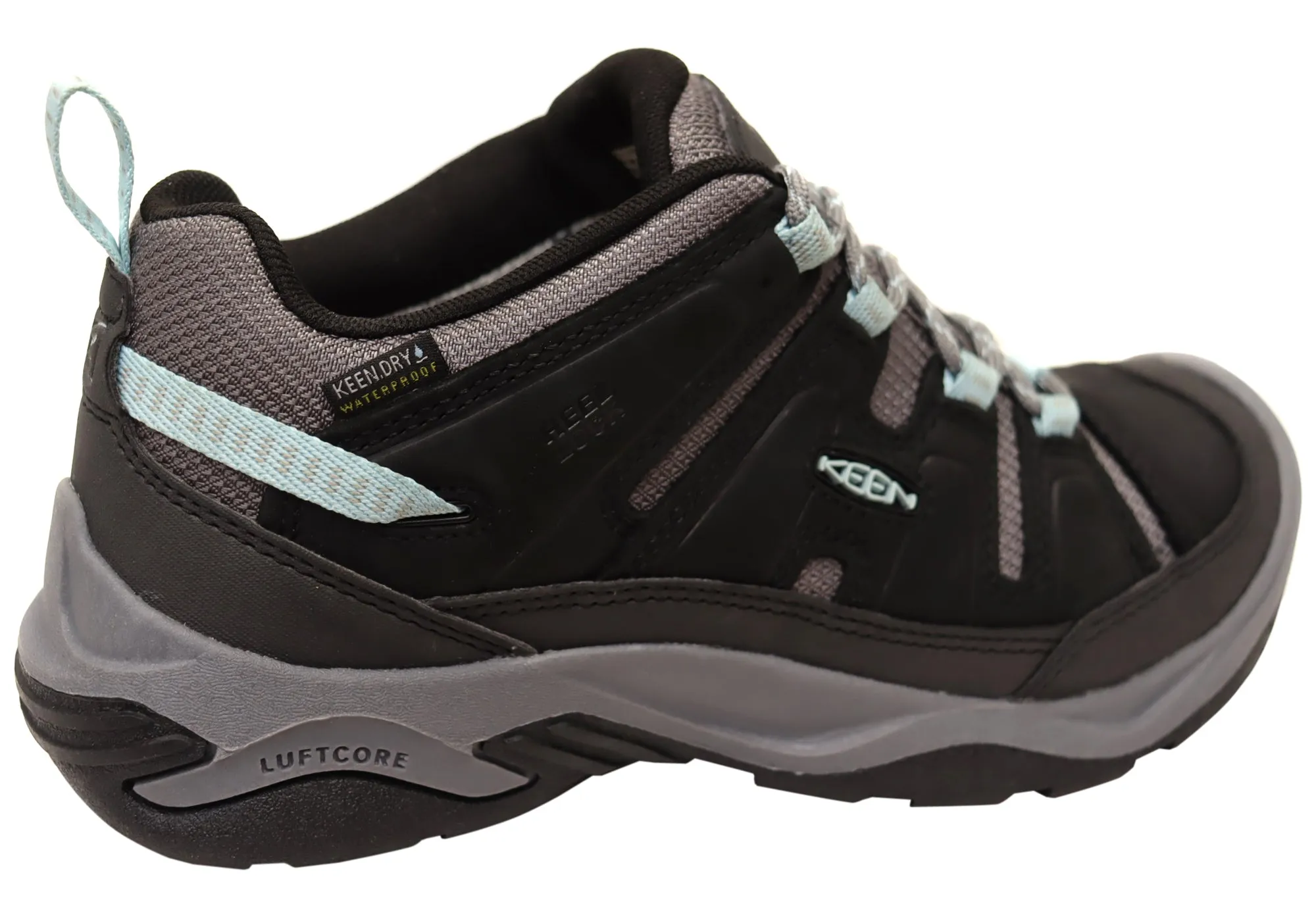 Chaussures de randonnée larges imperméables pour femmes en cuir Keen Circadia