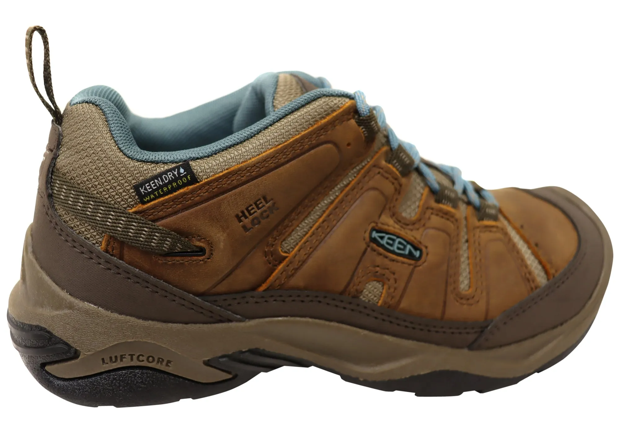 Chaussures de randonnée larges imperméables pour femmes en cuir Keen Circadia