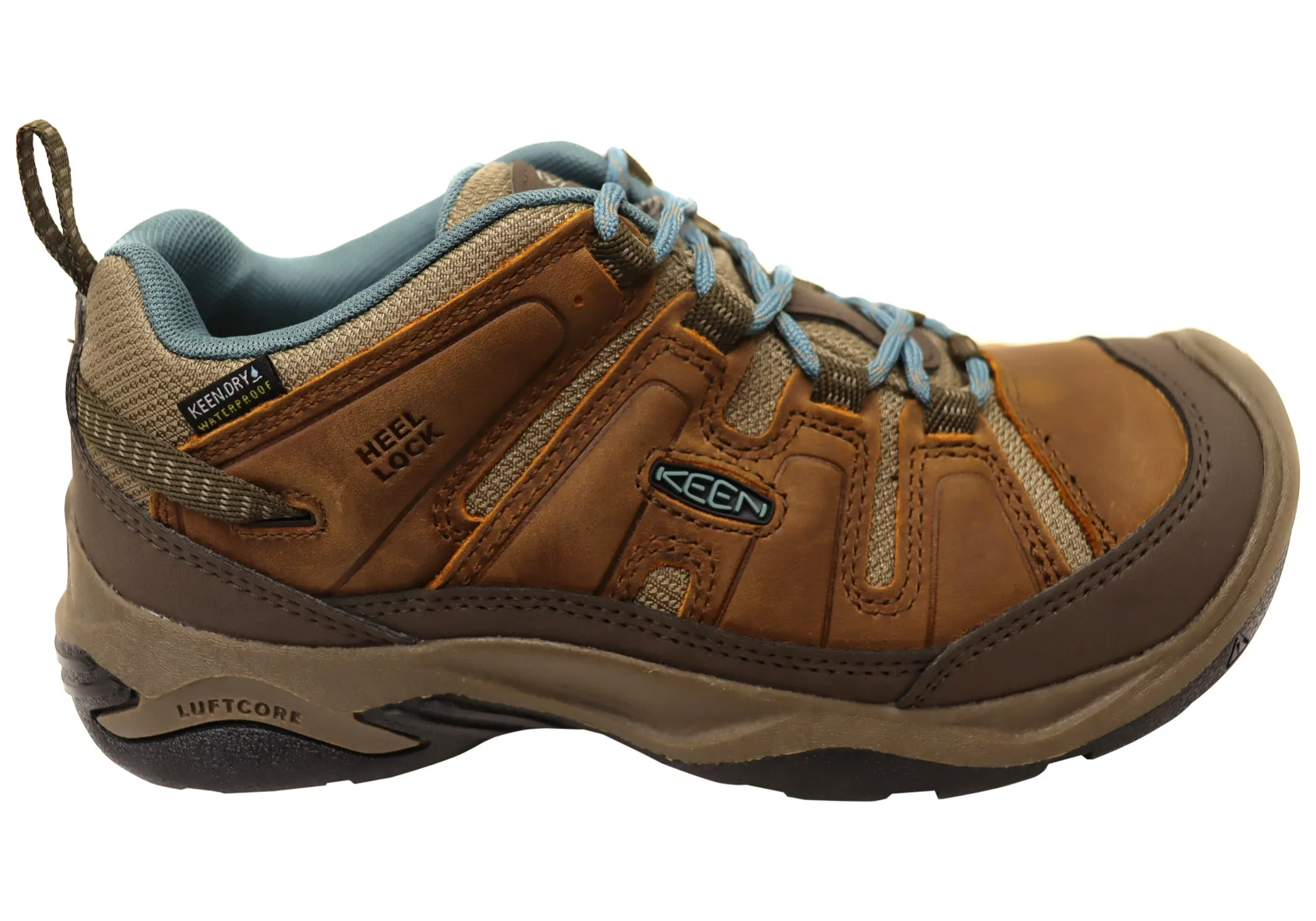 Chaussures de randonnée larges imperméables pour femmes en cuir Keen Circadia