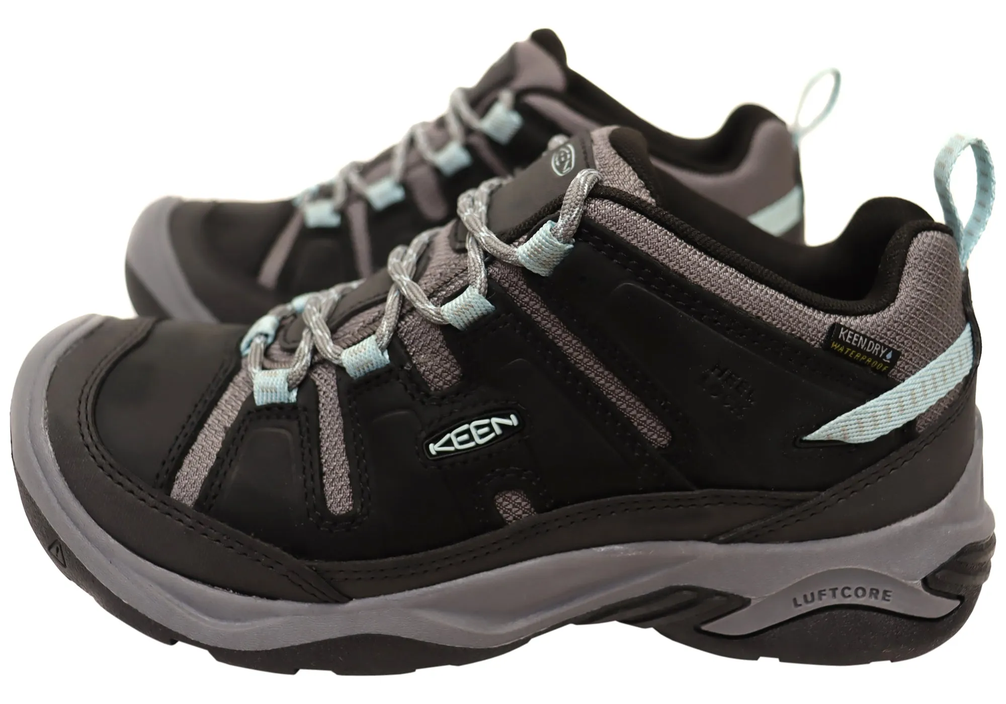 Chaussures de randonnée larges imperméables pour femmes en cuir Keen Circadia