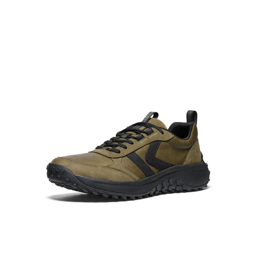 Chaussures Keen pour Homme KS86 Sneaker en Cuir Vert Olive Foncé/Noir