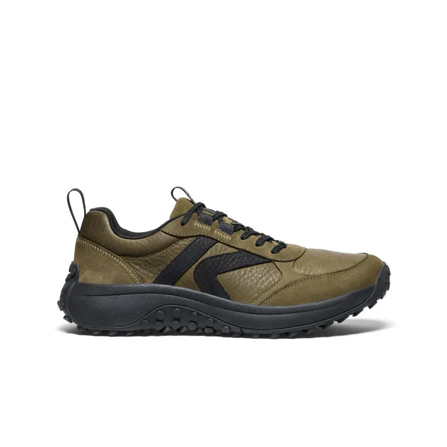 Chaussures Keen pour Homme KS86 Sneaker en Cuir Vert Olive Foncé/Noir