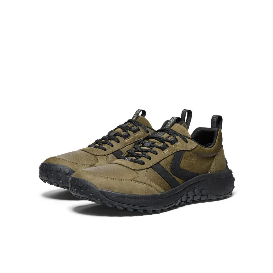 Chaussures Keen pour Homme KS86 Sneaker en Cuir Vert Olive Foncé/Noir