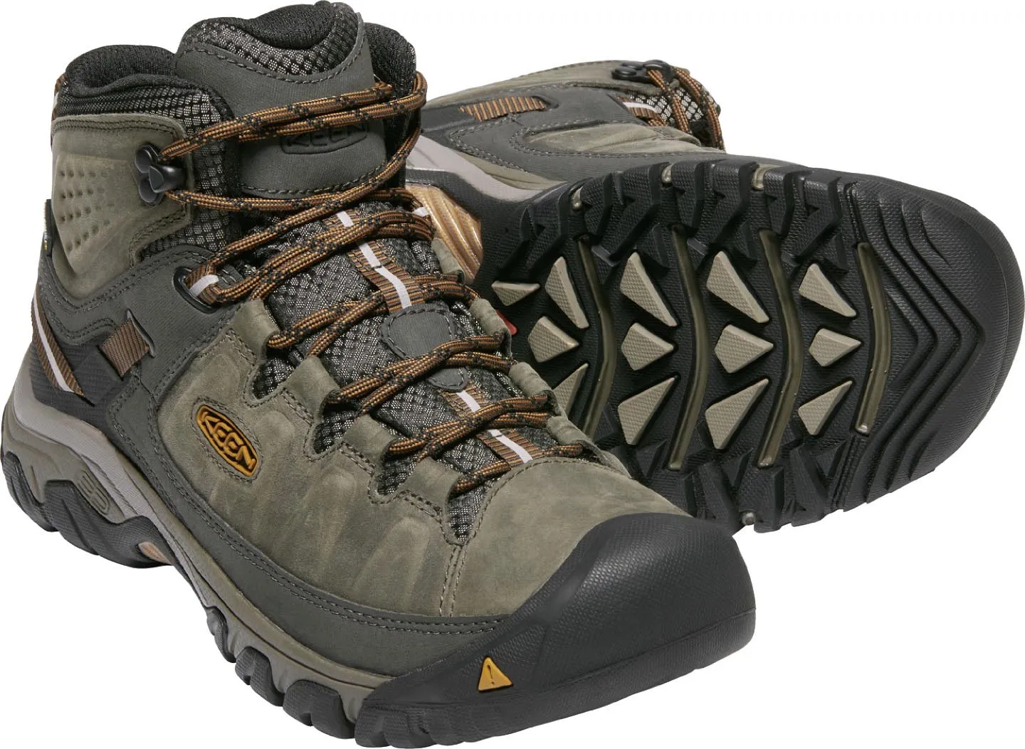 Chaussures Keen Targhee III Mid Imperméables Noir Olive/Brun Doré