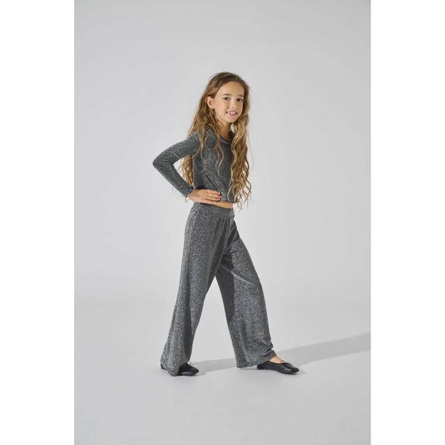 Pantalons Pailletés Reine Noire Exclusivement pour Enfants